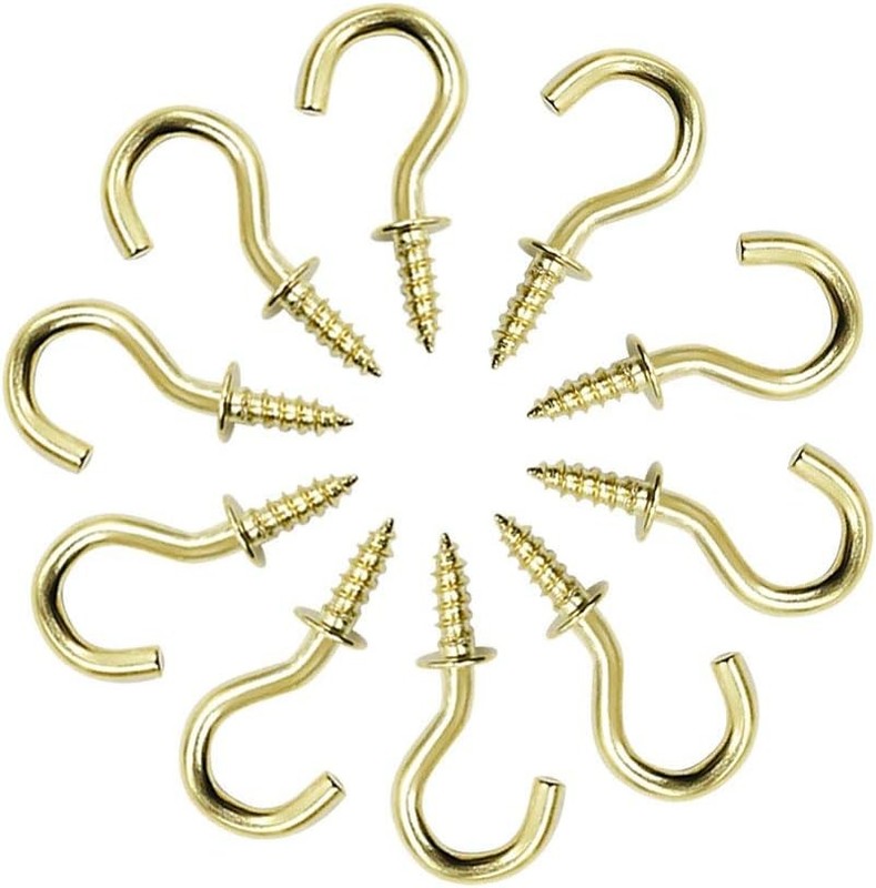100 Pcs 1/2" Ceiling Cups Hooks Screw Hooks Ceiling Cup Hooks Self-T... gallery
