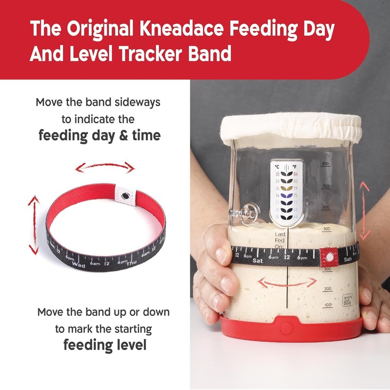 Professional Sourdough Bread Starter Kit - 34 oz. starter jar with 5 functions gallery