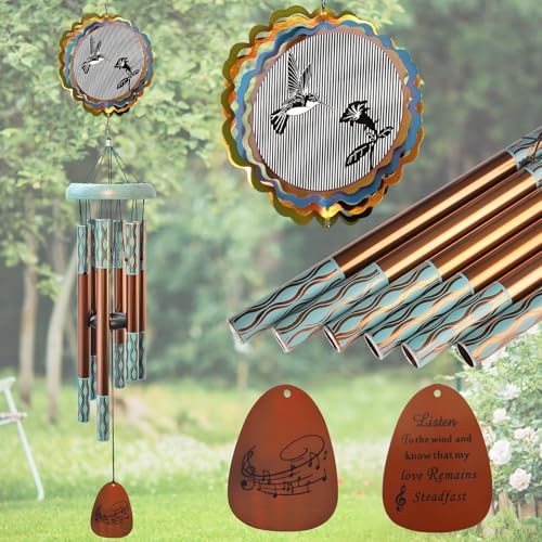 Wind Chimes for Outside with 3D Animations Hummingbird 37" 37in-002Hummingbird gallery
