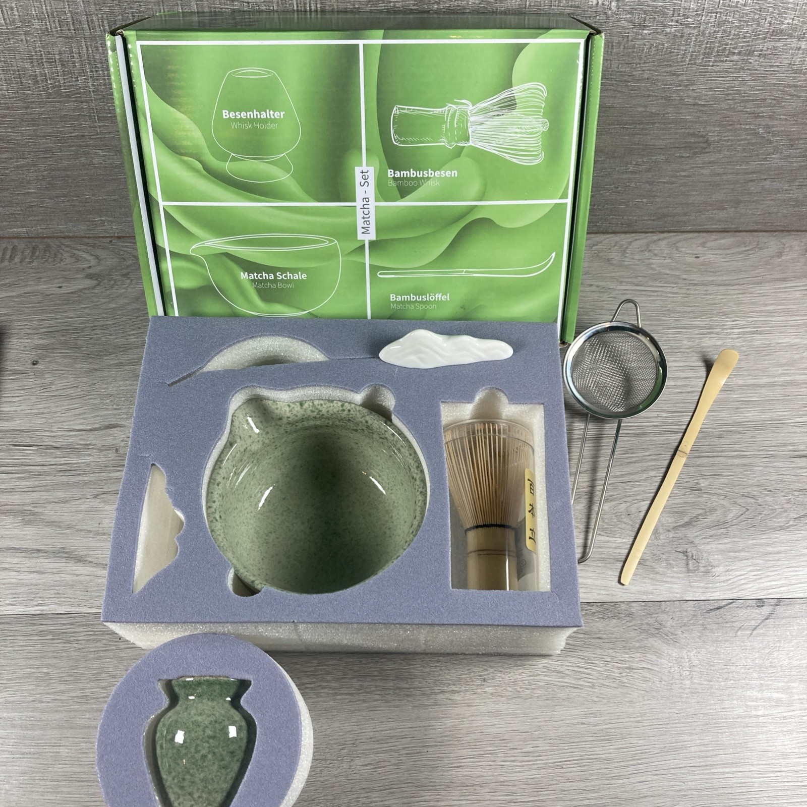 Matcha Whisk Set Gift Box - Matcha Set with Holder Spoon and Bowl, 6 Pcs Kit gallery