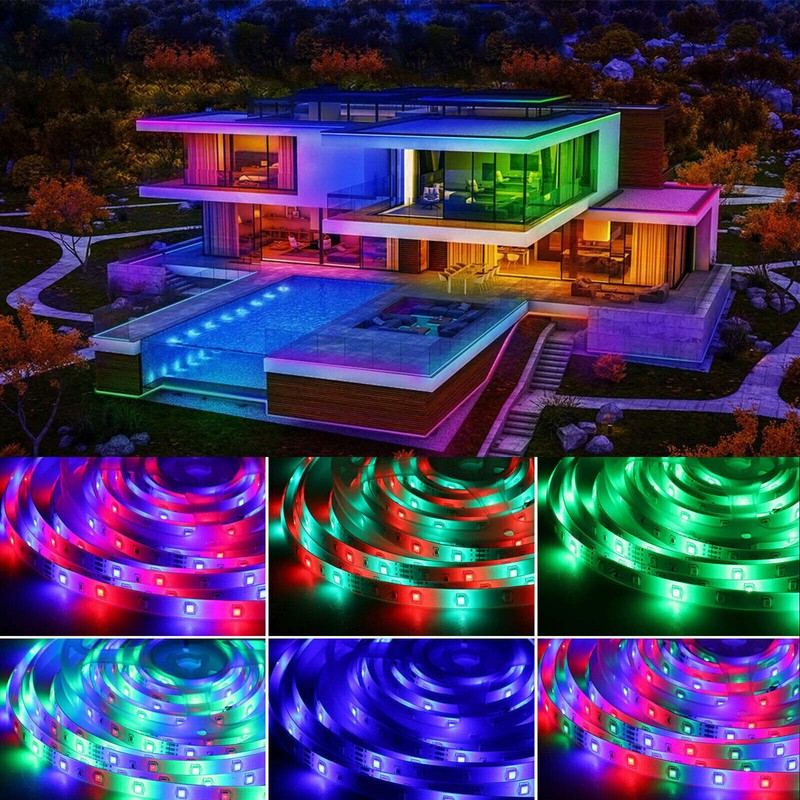 Solar LED Strip Light Flexible Lamp Outdoor Garden Home Patio 150/300 led gallery