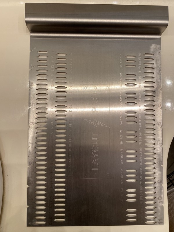 Structural Beam pan layout tool, high grade 304 stainless steel, 3/32x7x11 gallery