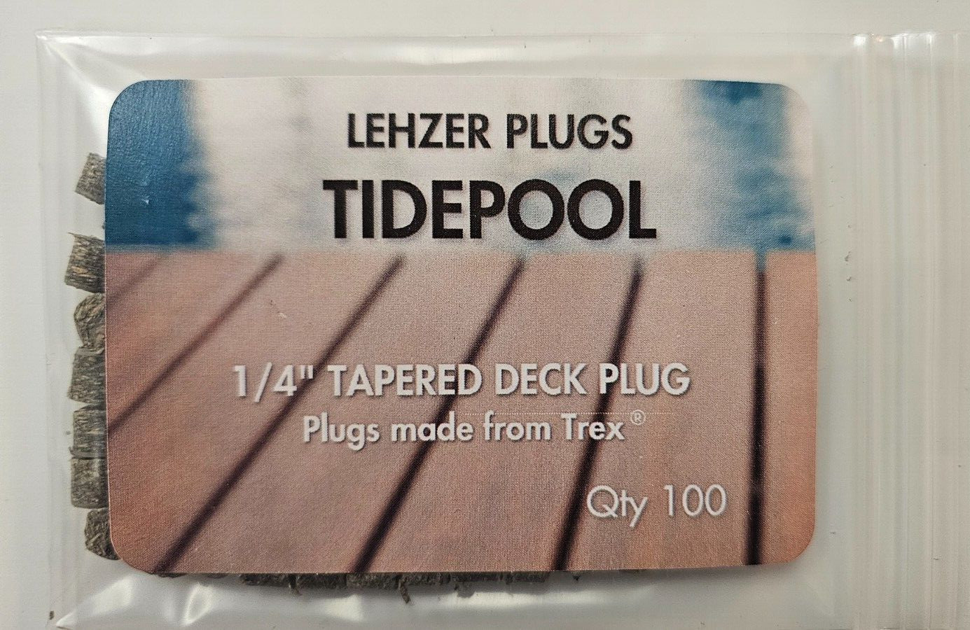 New 1/4" Composite Deck Plugs "Trex - Tidepool" gallery
