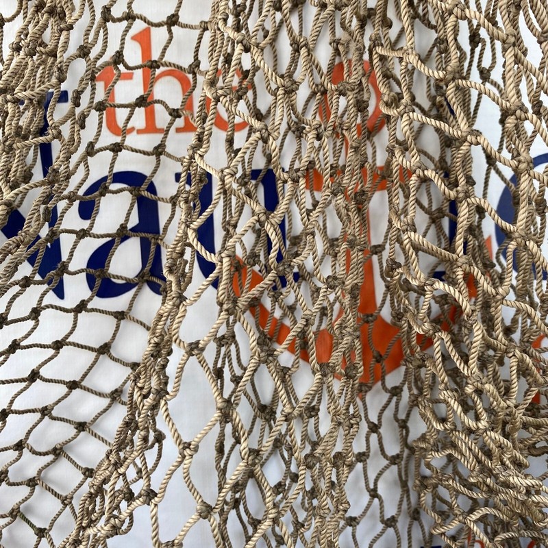 Authentic Fish Netting, 15 ft x 15 ft HEAVY Knotted, Vintage Used Fishing Net gallery