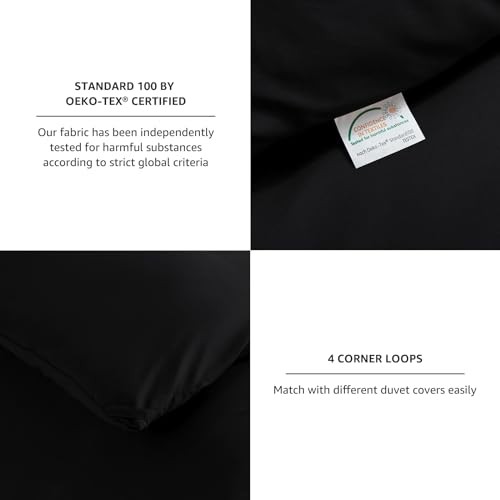 Comforter Set 2 Pieces Twin Extra Long Solid Breathable Twin/Twin XL Black gallery
