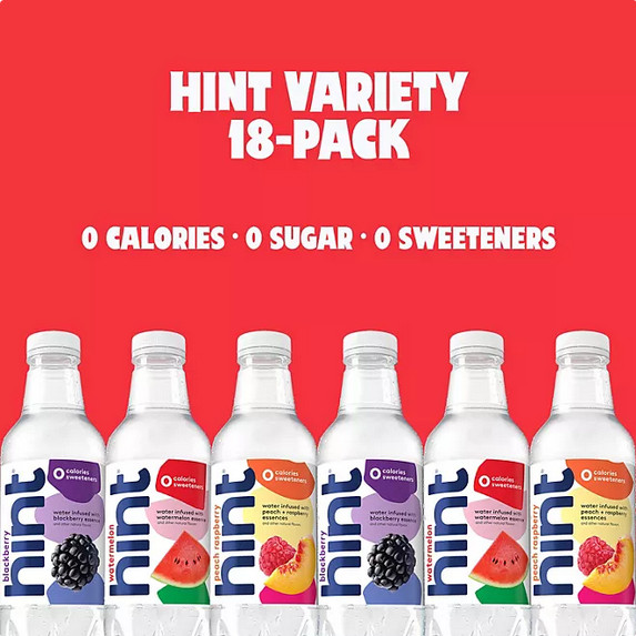 Hint Flavored Water Variety Pack 16oz Bottles - 18 Pack Unsweetened gallery