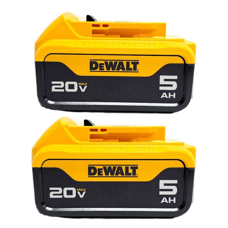 DEWALT DCB205-2 20V MAX Premium Lithium-Ion 5.0Ah Battery Pk 2 Pack 2025 Date gallery