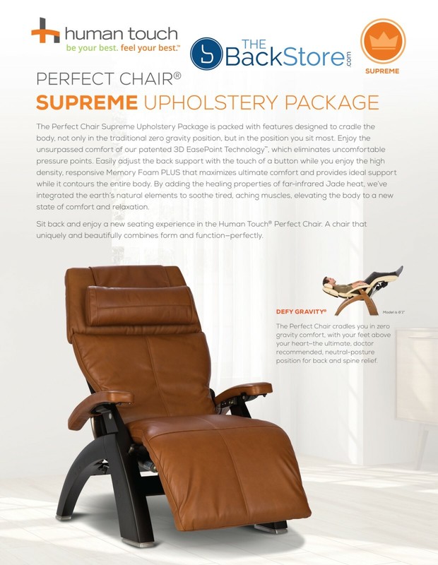 Human Touch Perfect Chair PC-600 Silhouette Zero Gravity Recliner Ivory Supreme gallery