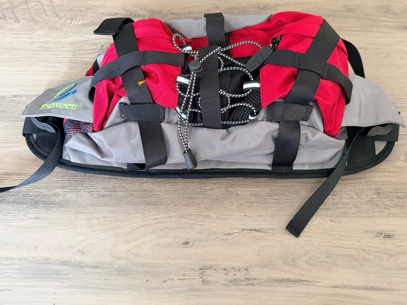 Excruzen Hiking Expedition Backpack Bag Gray Red