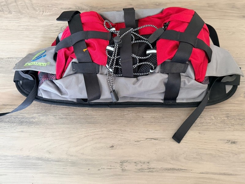 Excruzen Hiking Expedition Backpack Bag Gray Red