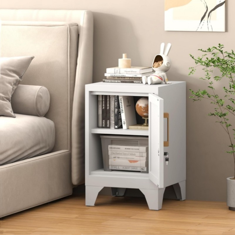 Metal Storage Cabinet with Locking & Adjustable Shelf, Office Lockable Cabinet gallery
