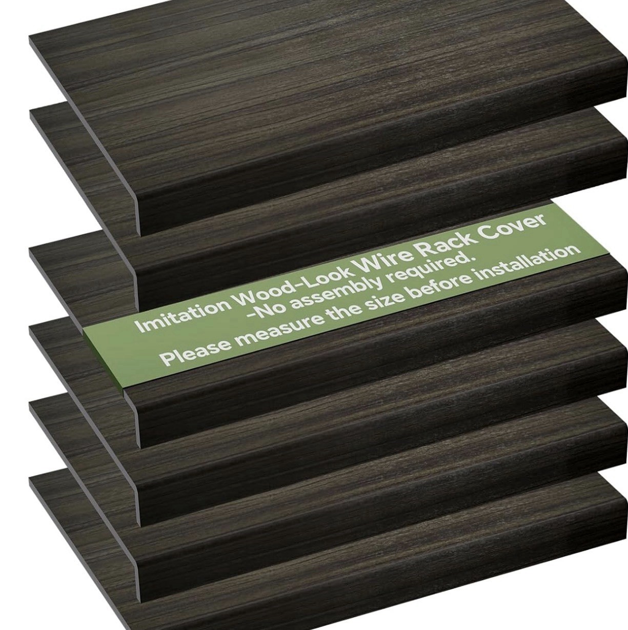 6 PCS Wire Rack Covers for Pantry Wood Grain, 33''W * 16''D gallery