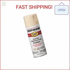 Rust-Oleum 7770830 Stops Rust Spray Paint, 12 oz, Gloss Almond
