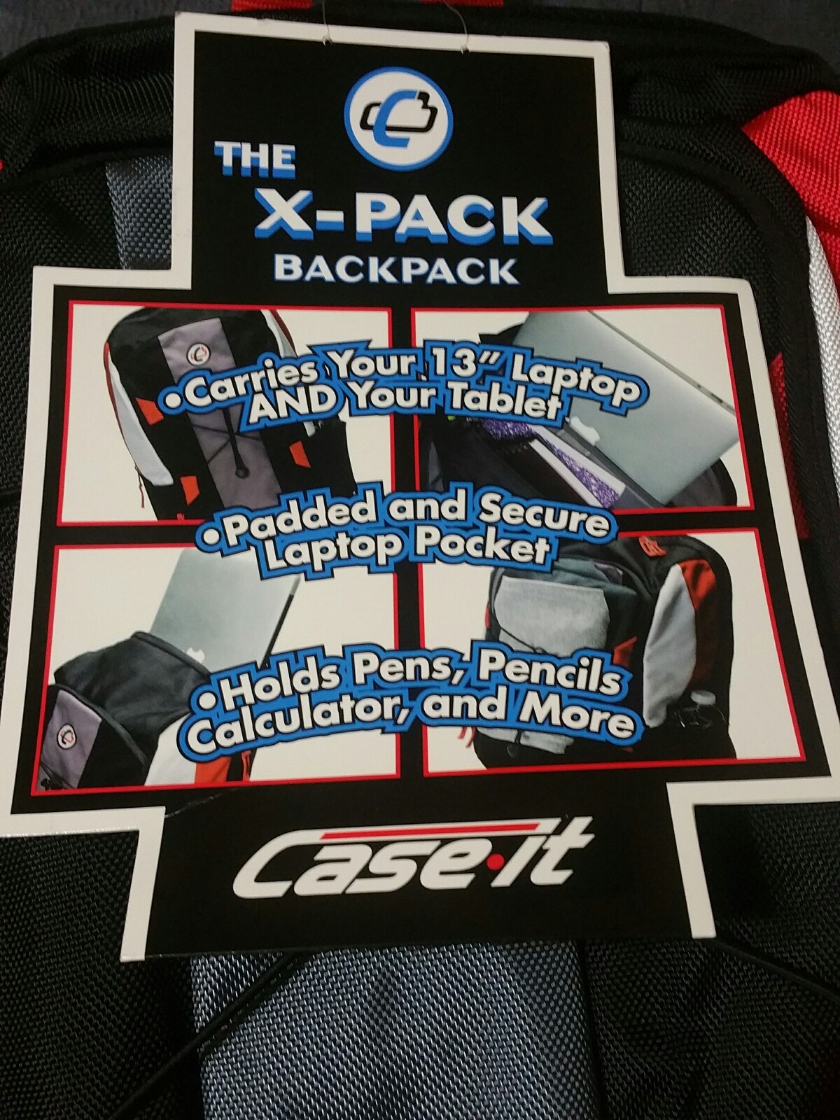 Case-it The X-Pack Backpack BKP-503 Padded Fits 13" Laptop/Tablet 5