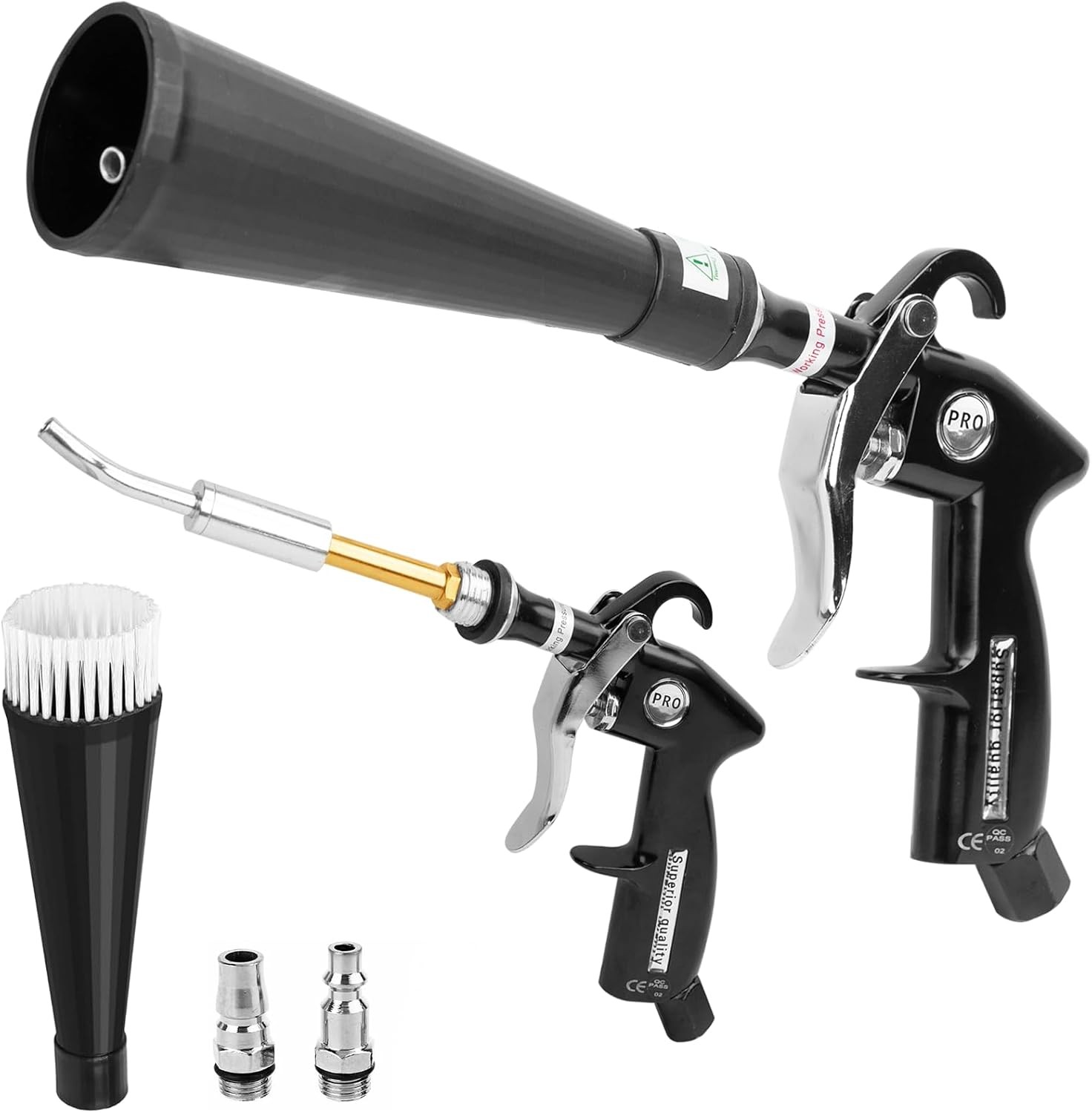 Car Cleaning Gun, Interior Detailing Dryer Air Blow Gun with 2 Nozzles, High Pre gallery