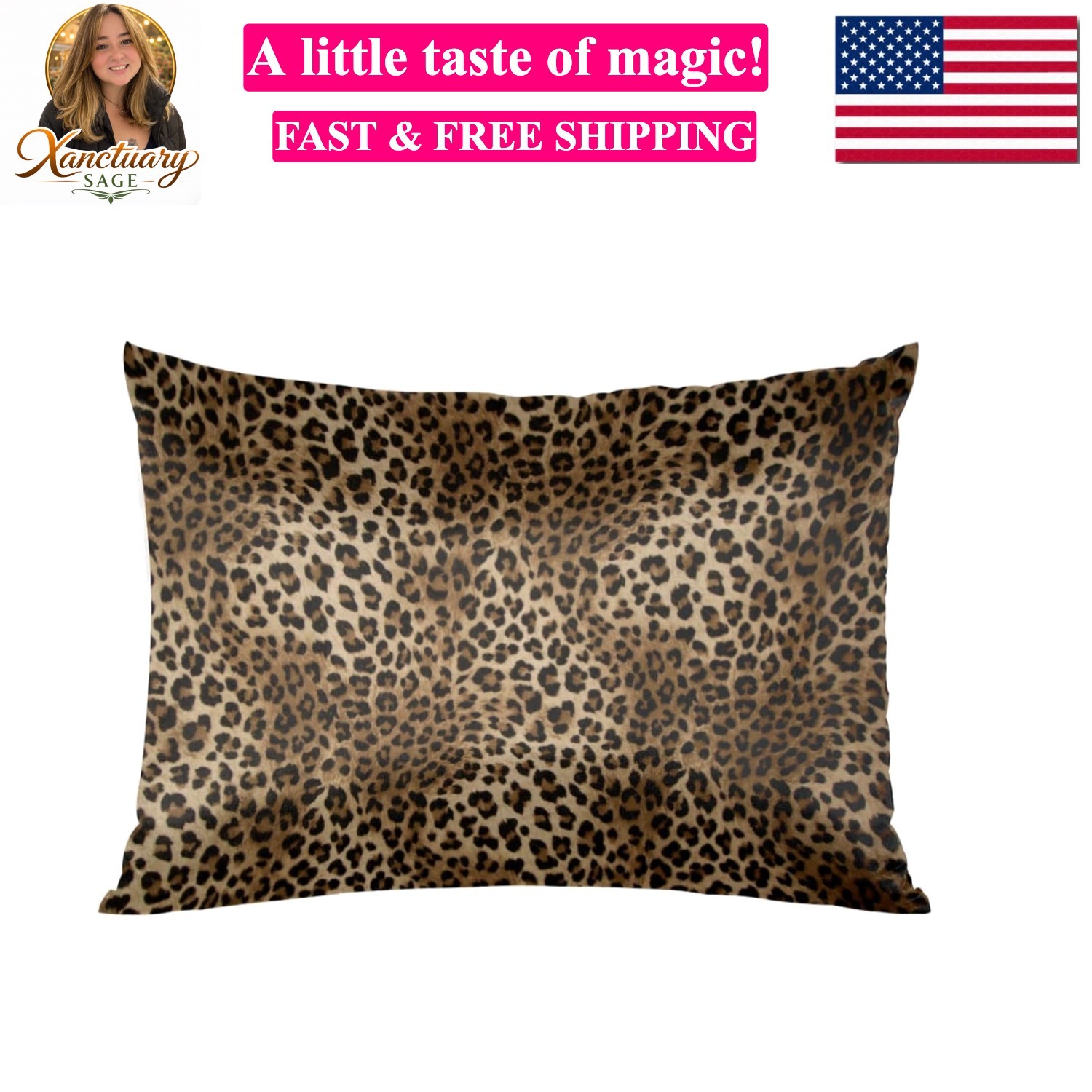 Fashion Leopard Cheetah Satin Silk Pillowcase for Hair and Skin Pillow Cases ... gallery