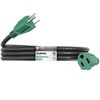 6 FT Black Extension Cord Waterproof 16/3 Heavy Duty 3 Prong 13A 1625W SJTW gallery