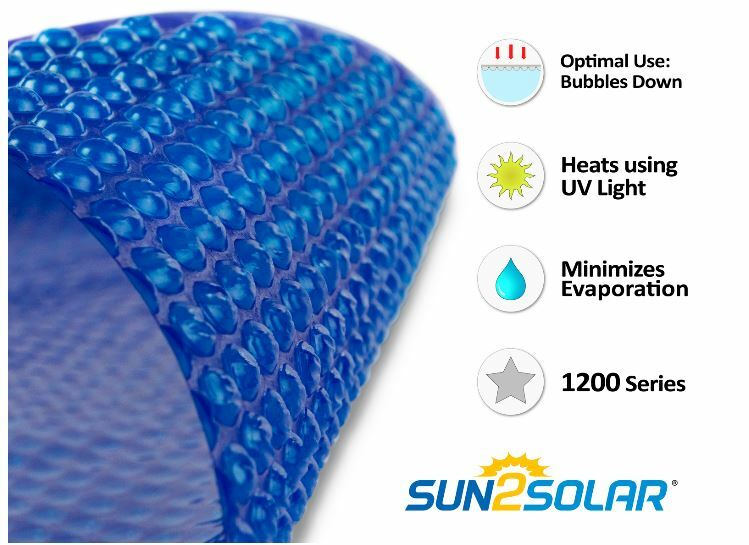 Sun2Solar 1200 Series Oval Swimming Pool Solar Cover Blanket - Choose Size gallery