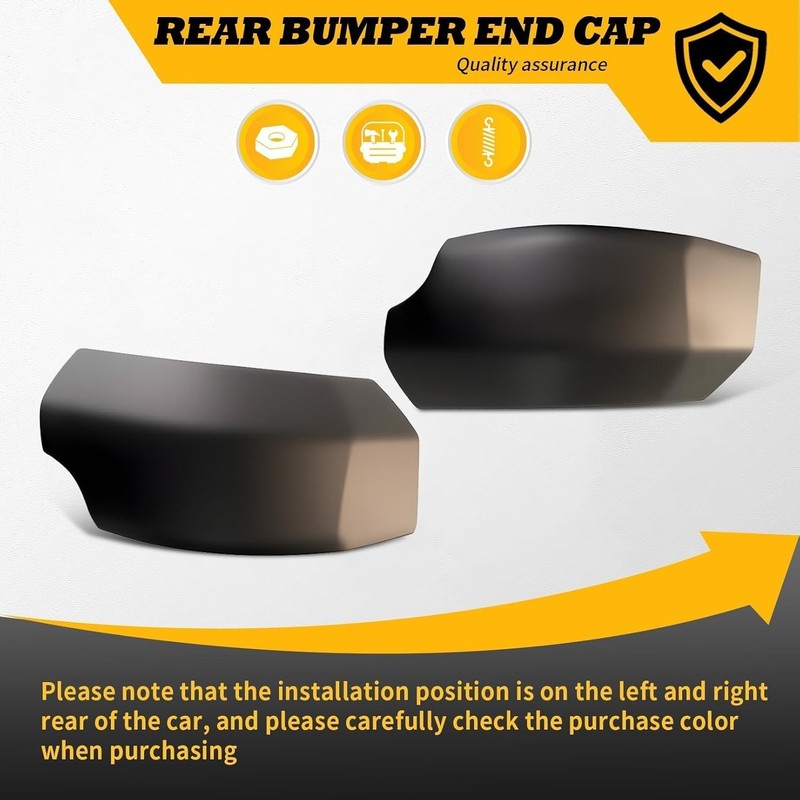 Rear Bumper End Cap Compatible with 2007-2014 FJ Cruiser 5246235030 Pair Black gallery