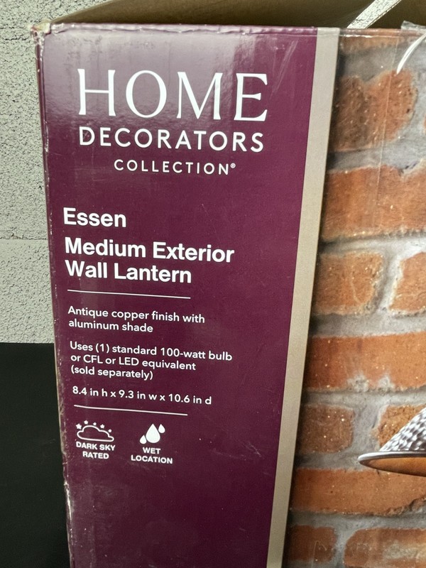 Home Decorators Collection Essen Medium Exterior Wall Lantern Antique 273 628 gallery