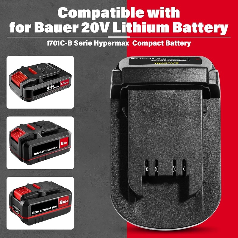 for Milwaukee 18V Tool Adapter for Bauer 20V Battery to for Milwaukee 18V Tool gallery