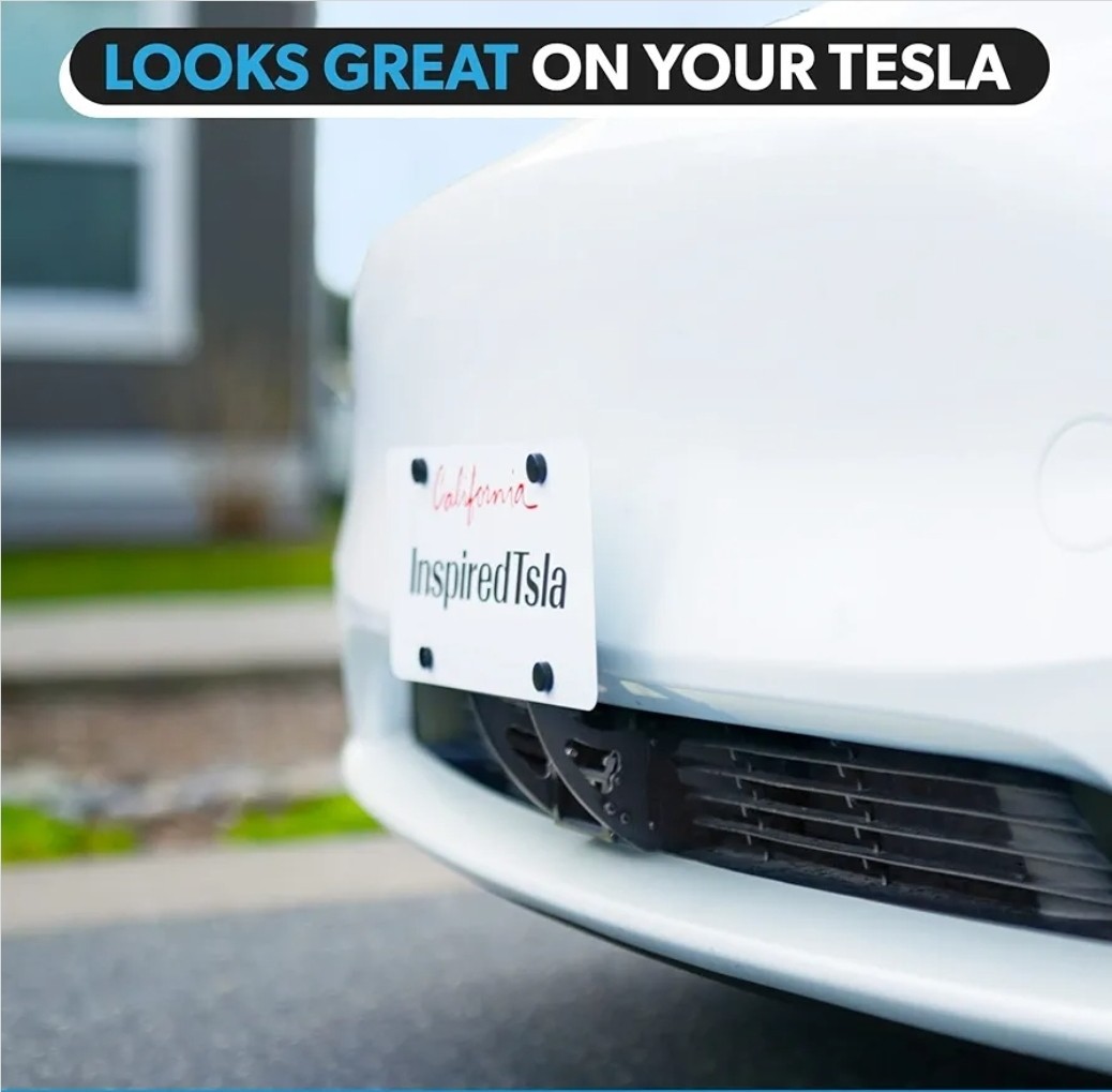 Front License Plate Holder for Tesla Model Y (2020-2024), Effortless Install ... gallery