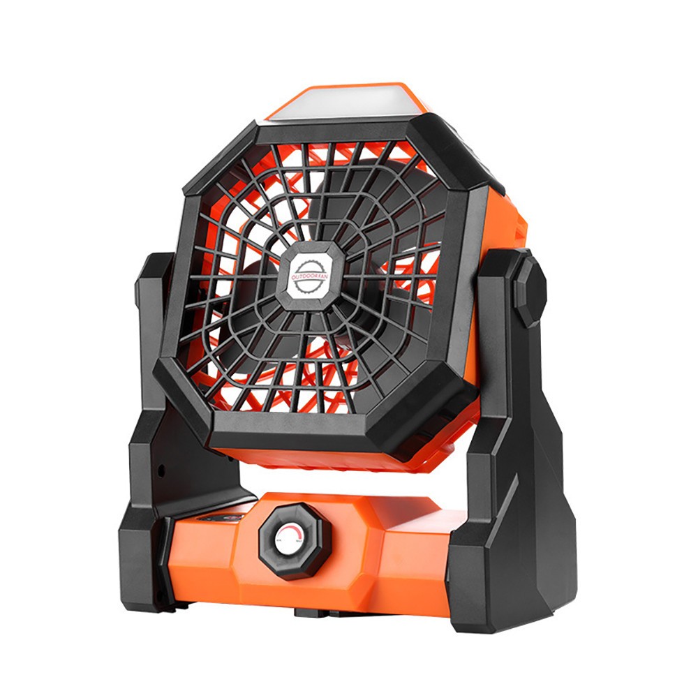 Camping Fan, Brushless Motor Stepless Gear Rechargeable Fan with LED Lights gallery