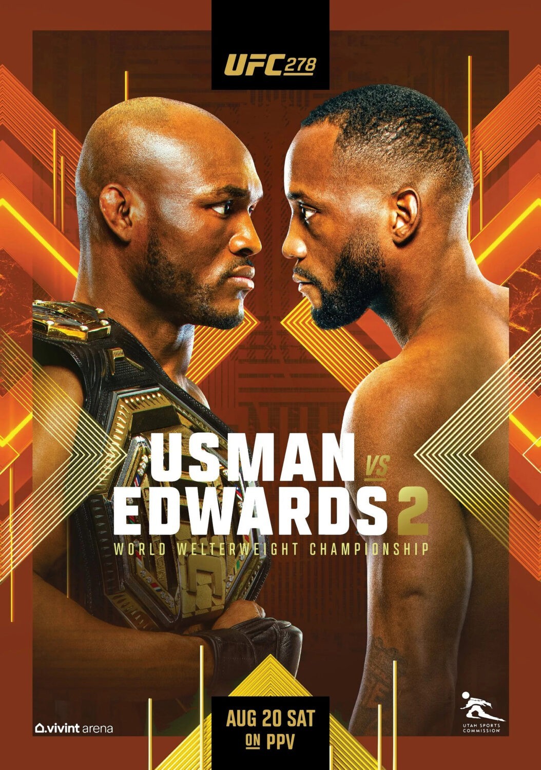 UFC 278 Kamaru Usman vs Leon Edwards 2 Fight MMA 2022 Poster gallery