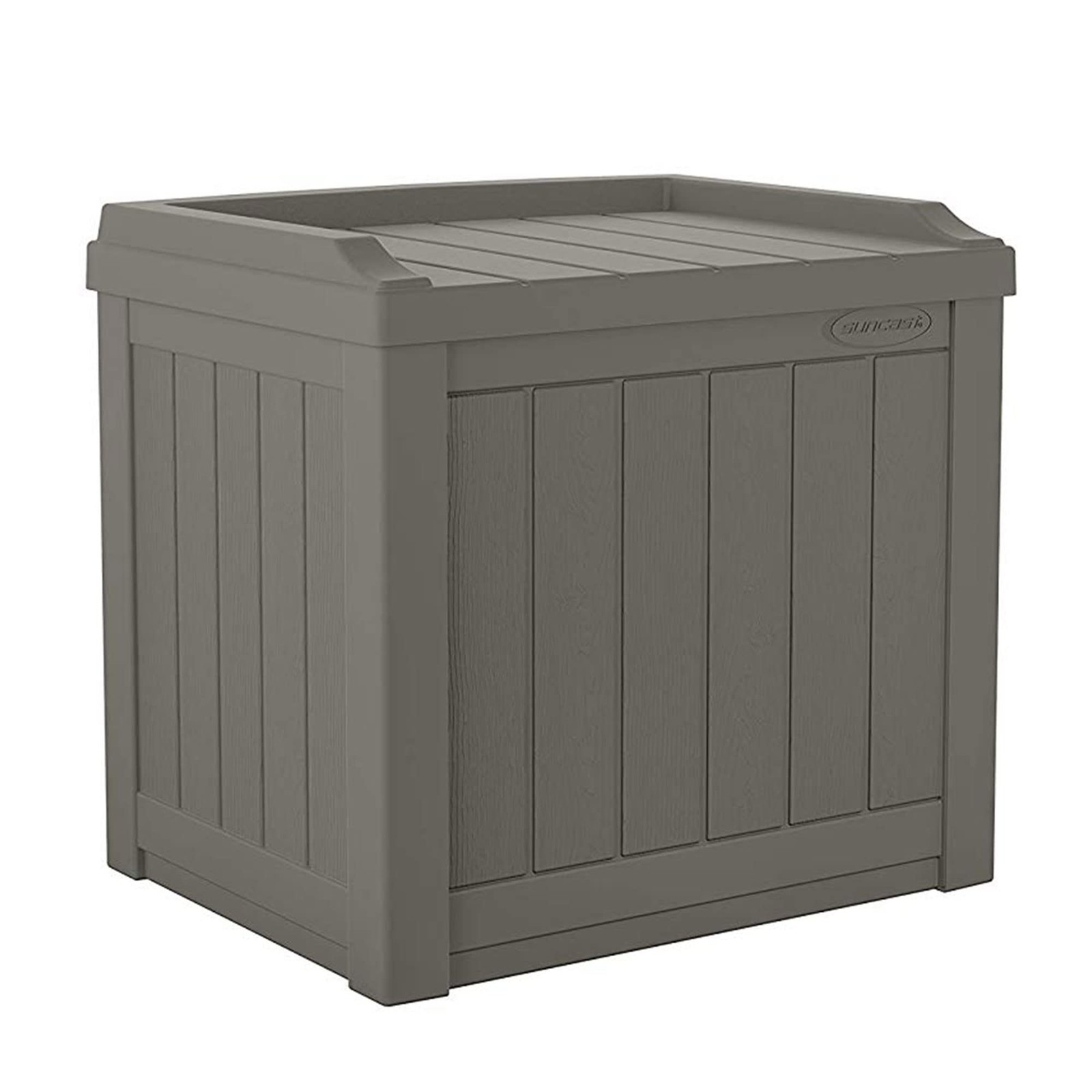 Outdoor Storage Box - 22 Gallon Stone Gray Resin Outdoor Deck Box with Seat, ... gallery