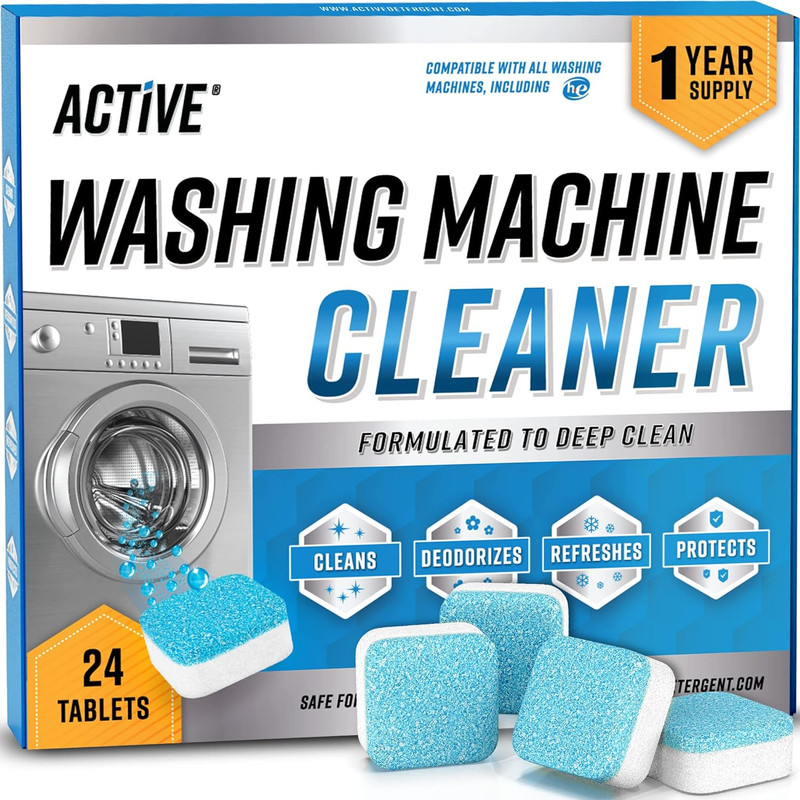 Washing Machine Cleaner Descaler 24 Pack - Deep Cleaning Tablets For HE Front Lo gallery