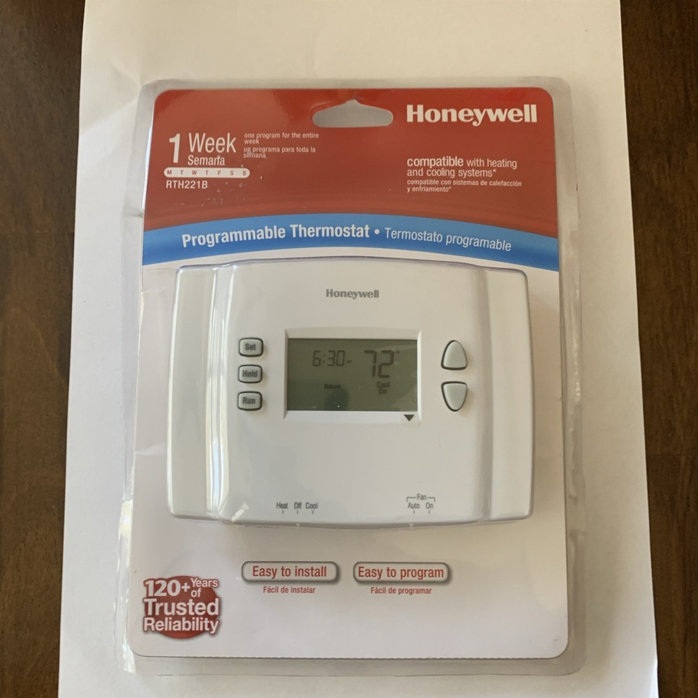 Honeywell 1-Week Programmable Thermostat Model RTH221B1021 In Original Packing