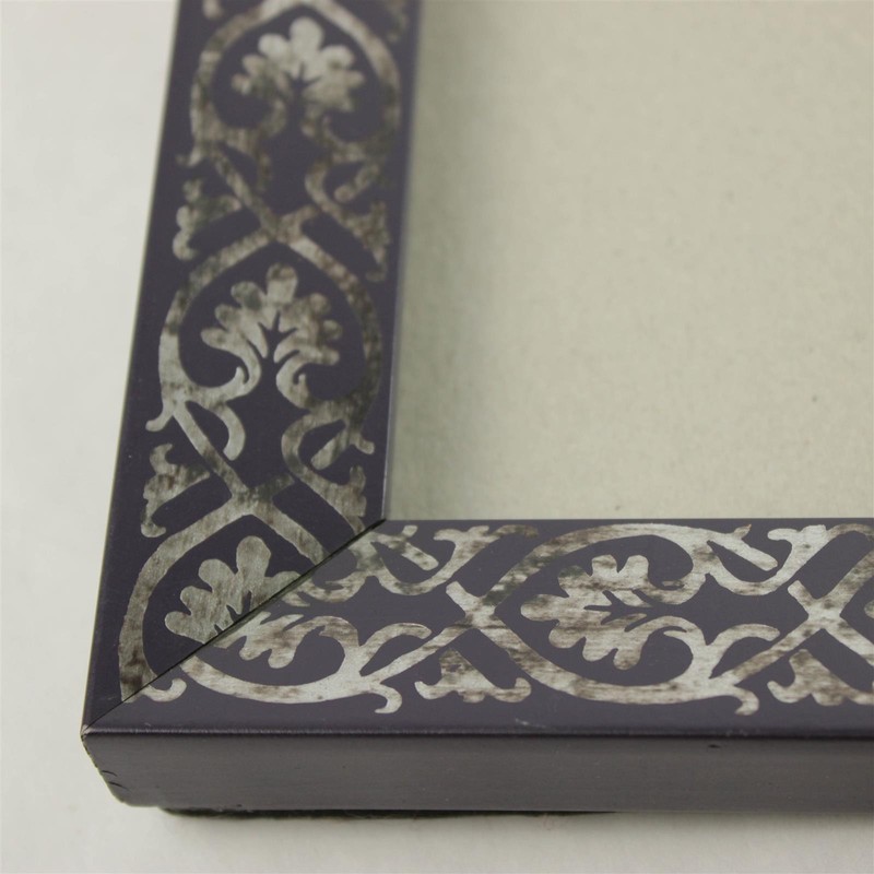 Mandala Pattern Picture Frame 4 x 5.5in Dark Purple Silver Accents gallery