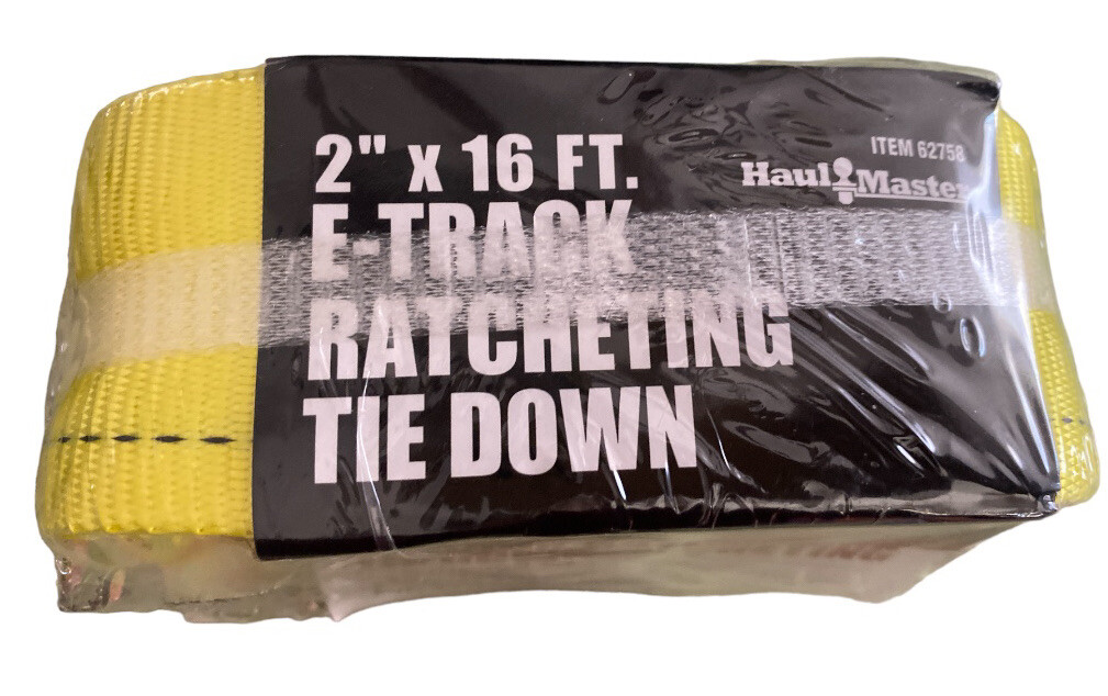 Haul Master E-Track Ratcheting Tie Down 2"x16' Item 62758 New Sealed 833lb Load gallery