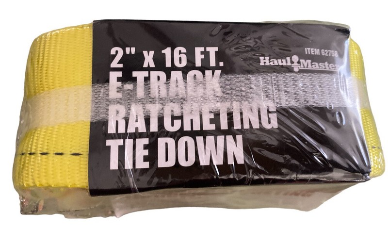 Haul Master E-Track Ratcheting Tie Down 2"x16' Item 62758 New Sealed 833lb Load gallery