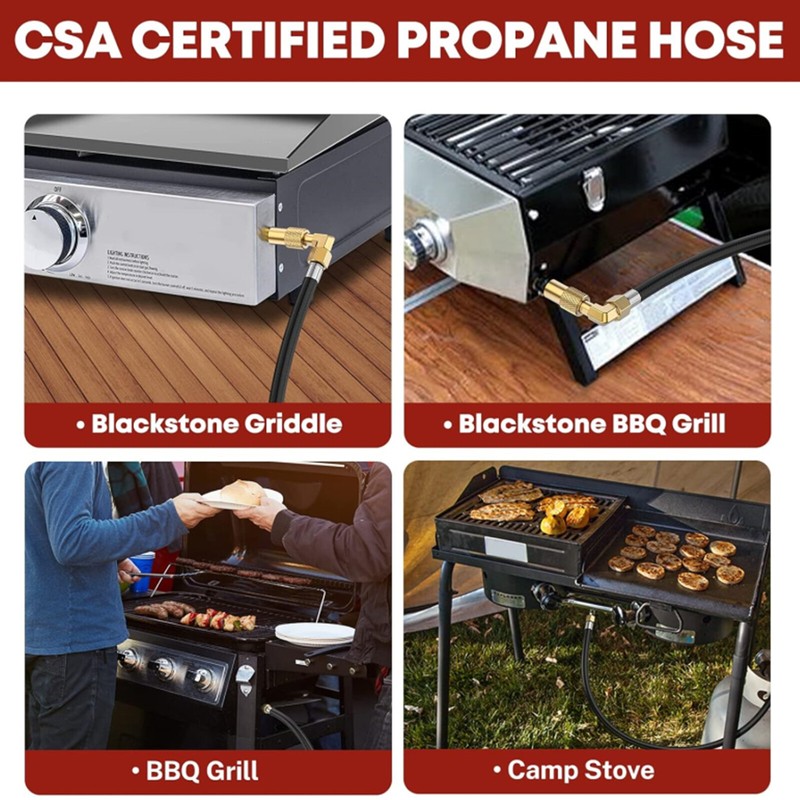 5FT Propane Adapter Hose with Regulator for Blackstone17" & 22" Tabletop Griddle gallery