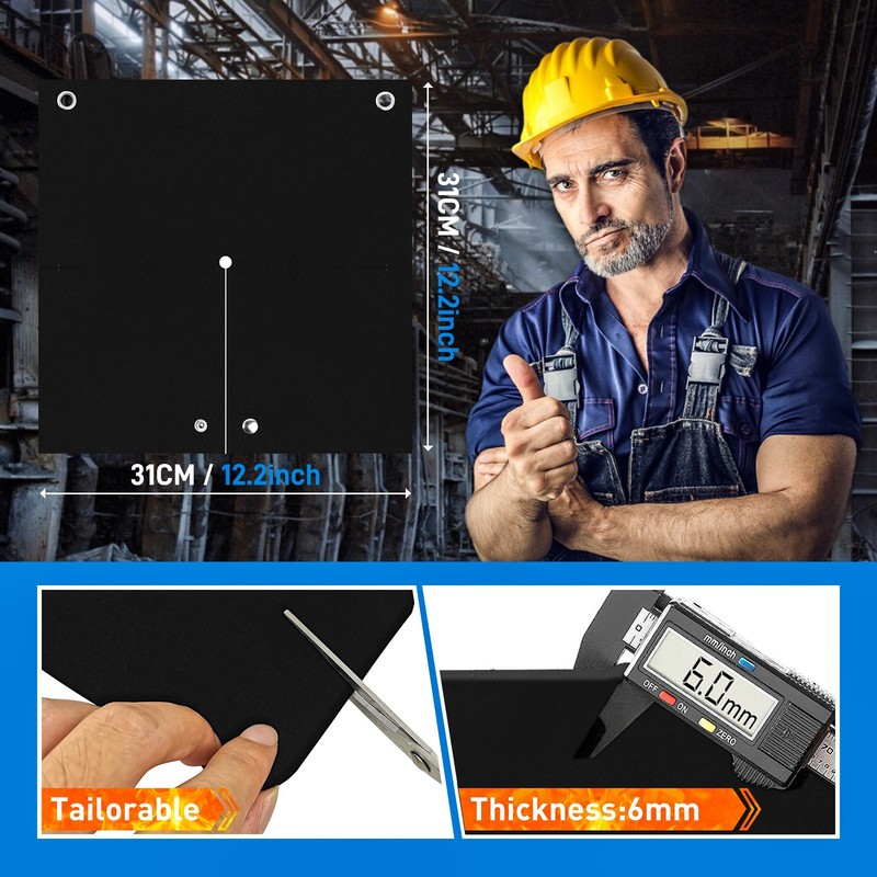 6mm Thick Fireproof mat FITS Welding table cover, fireproof, gas grill blanket gallery