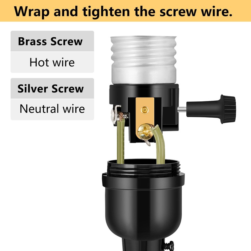 2Pack E26 Lamp Socket Replacement With On Off Switch Table Floor Lamp Repair Kit gallery