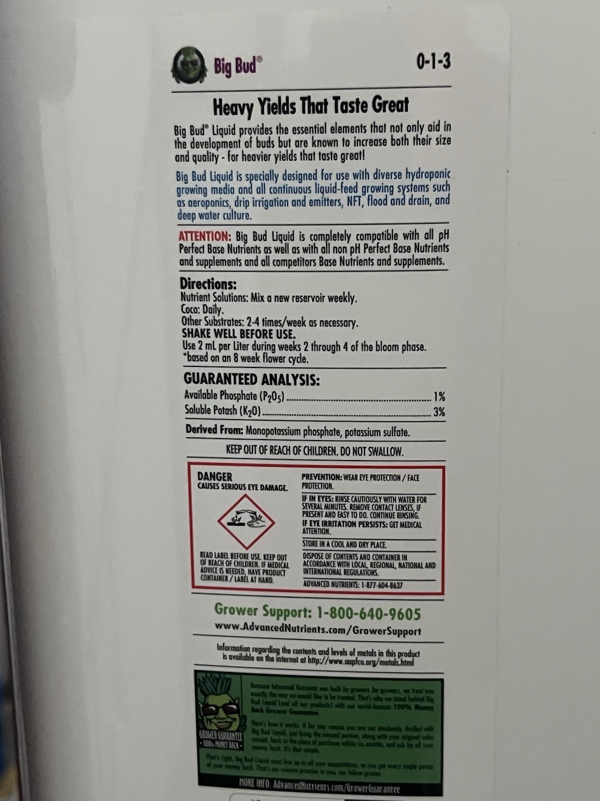 Advanced Nutrients Big Bud 23L/6G gallery