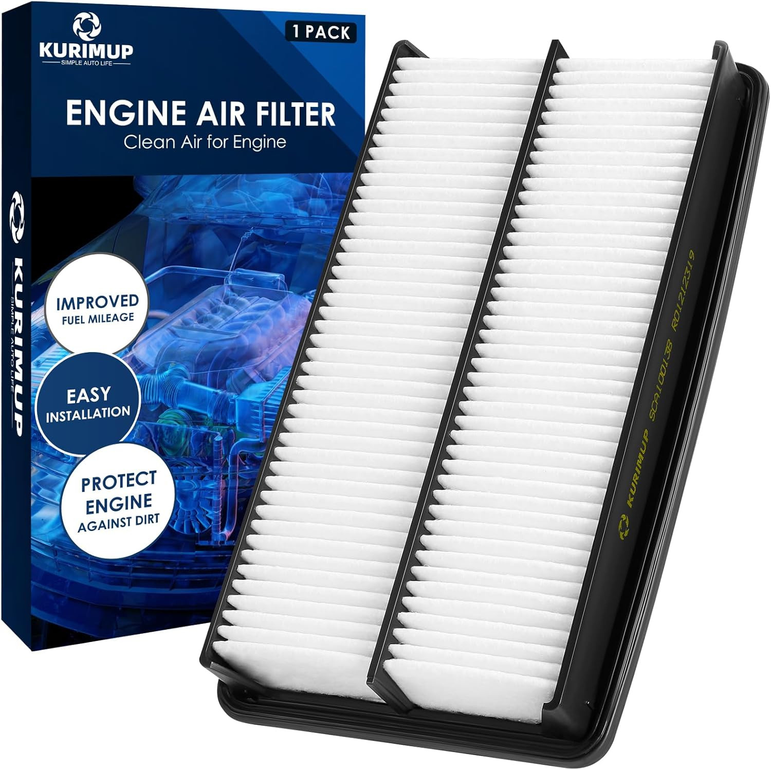CA10013 Replacement Engine Air Filter, Efficient Filtration Offers 99% Air Purif gallery