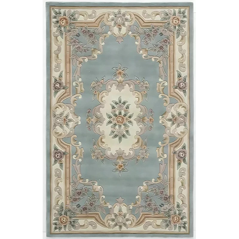 Handmade Traditional Wool Rug – Elegant Floral Hand-Tufted Area Carpet gallery