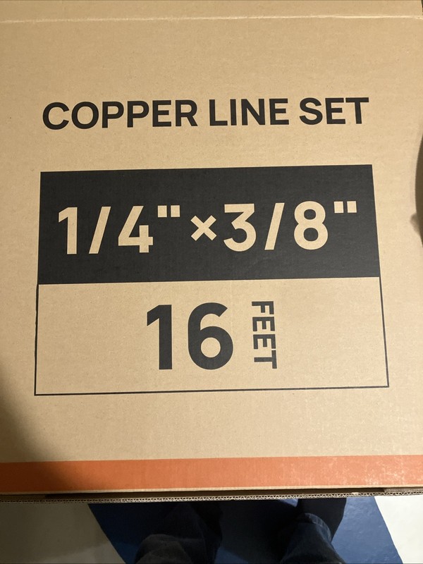 TURBRO 16 ft. Mini Split Line Set, 1/4 in. and 3/8 in. O.D. Copper Pipes W/ Kit gallery