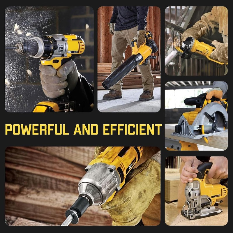2Pack 12.0Ah For DeWalt 20V Max Lithium-Ion Battery AND Charger DCB206 DCB205 gallery