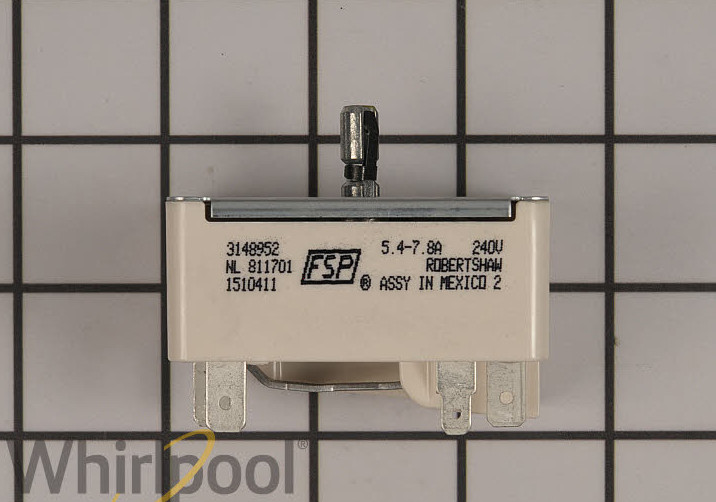 Whirlpool Surface Element Switch WP3148952 | Genuine OEM Part gallery