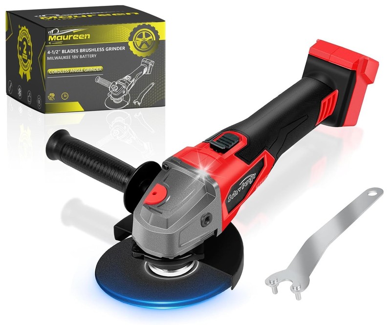 Cordless Angle Grinder 4-1/2" Brushless, 8000 RPM, Battery Powered for Cutting, gallery