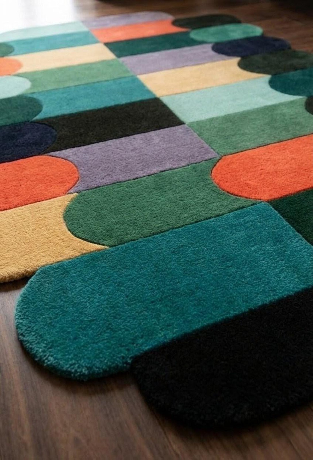 Luxury Modern Geometric Rug Multicolor Abstract Patchwork Area Carpet 5x8|8x10 gallery