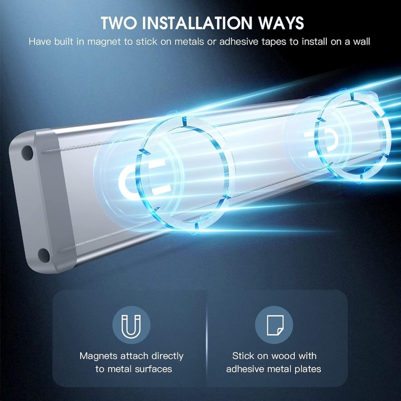 MCGOR 10inch Under Cabinet Lighting, 2 Pack Rechargeable Motion Sensor Light gallery
