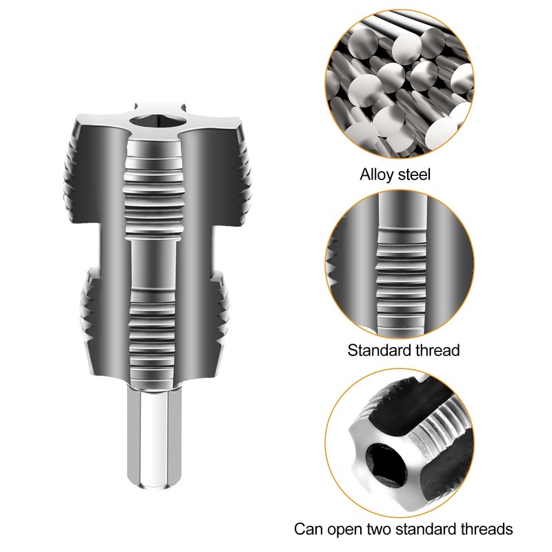 3pcs Integrated Internal & External Pipe Threading Tool PVC Pipe Threader Kit gallery