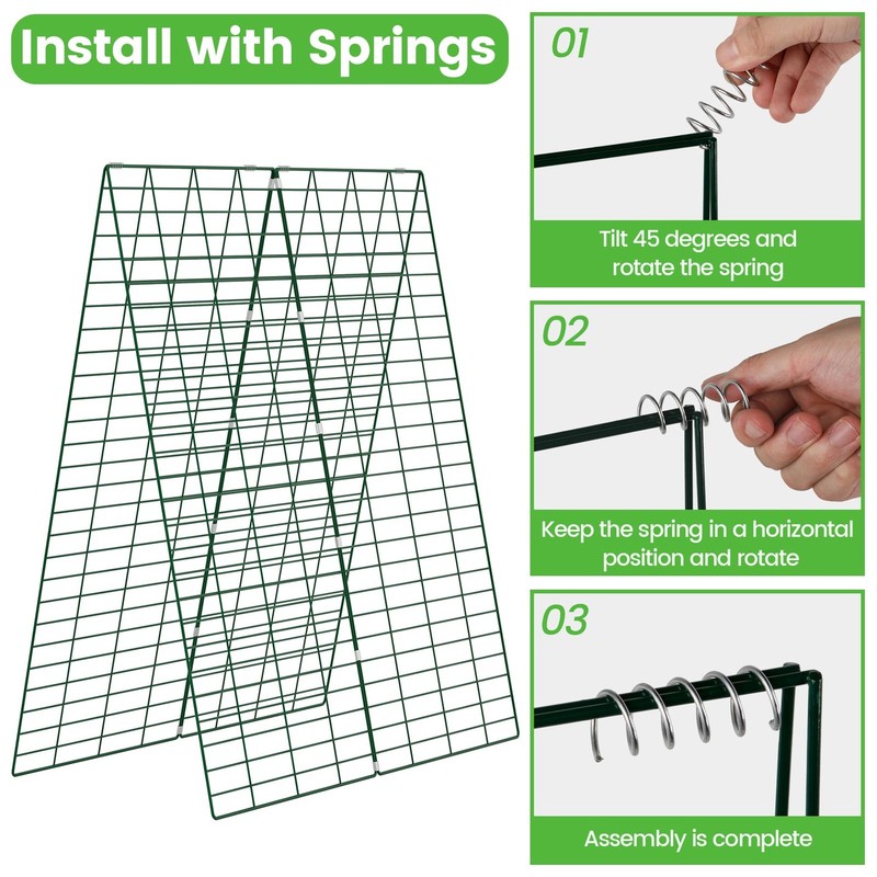 Toriexon Foldable Cucumber Trellis - 3 Pack 48 L X 34 W A-Frame Trellis gallery