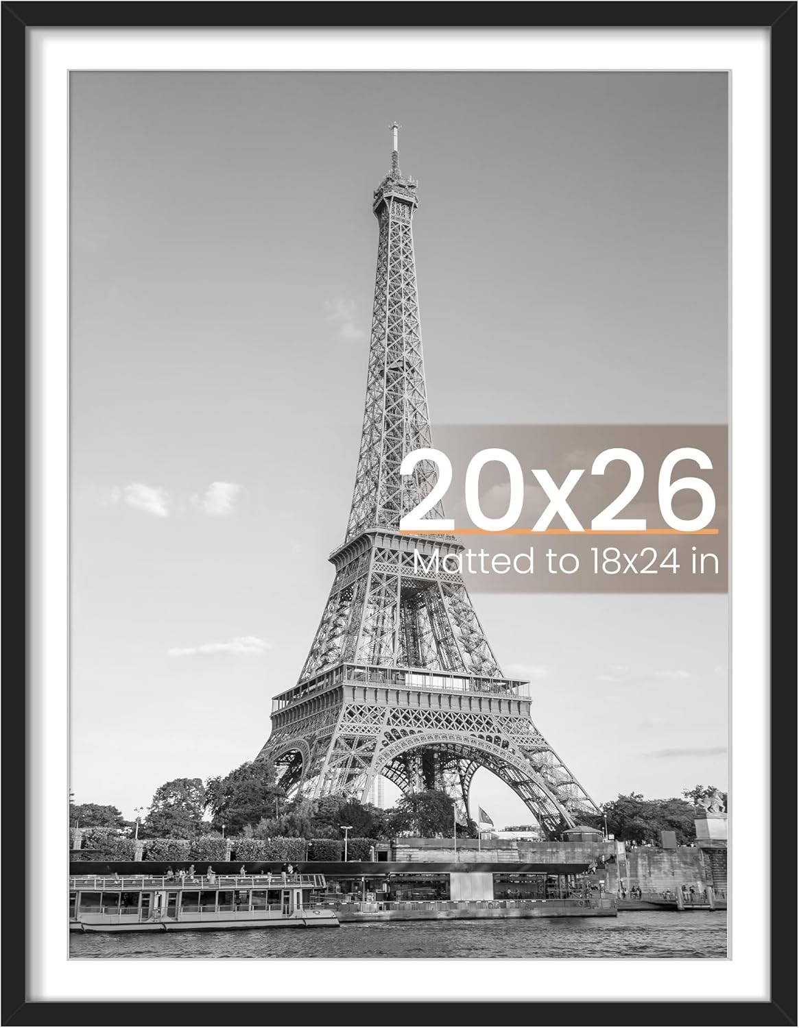 Upsimples 20x24 Picture Frame Black Poster Frame Wall Mount 20 x 24 Inch NEW Box gallery