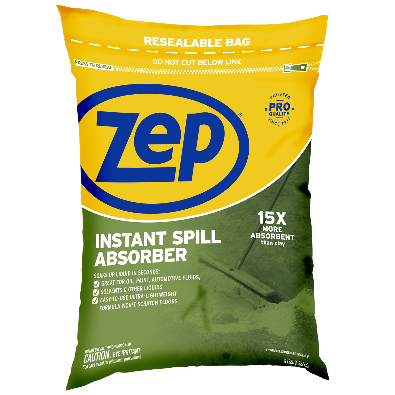 Zep Instant Spill Absorber - 3 Lb Bag (Case of 6) - ZUABS3 gallery